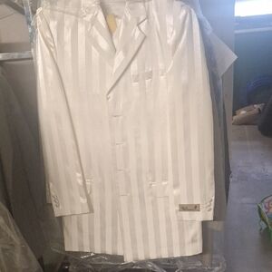 White Striped Suit 3 Piece Boys